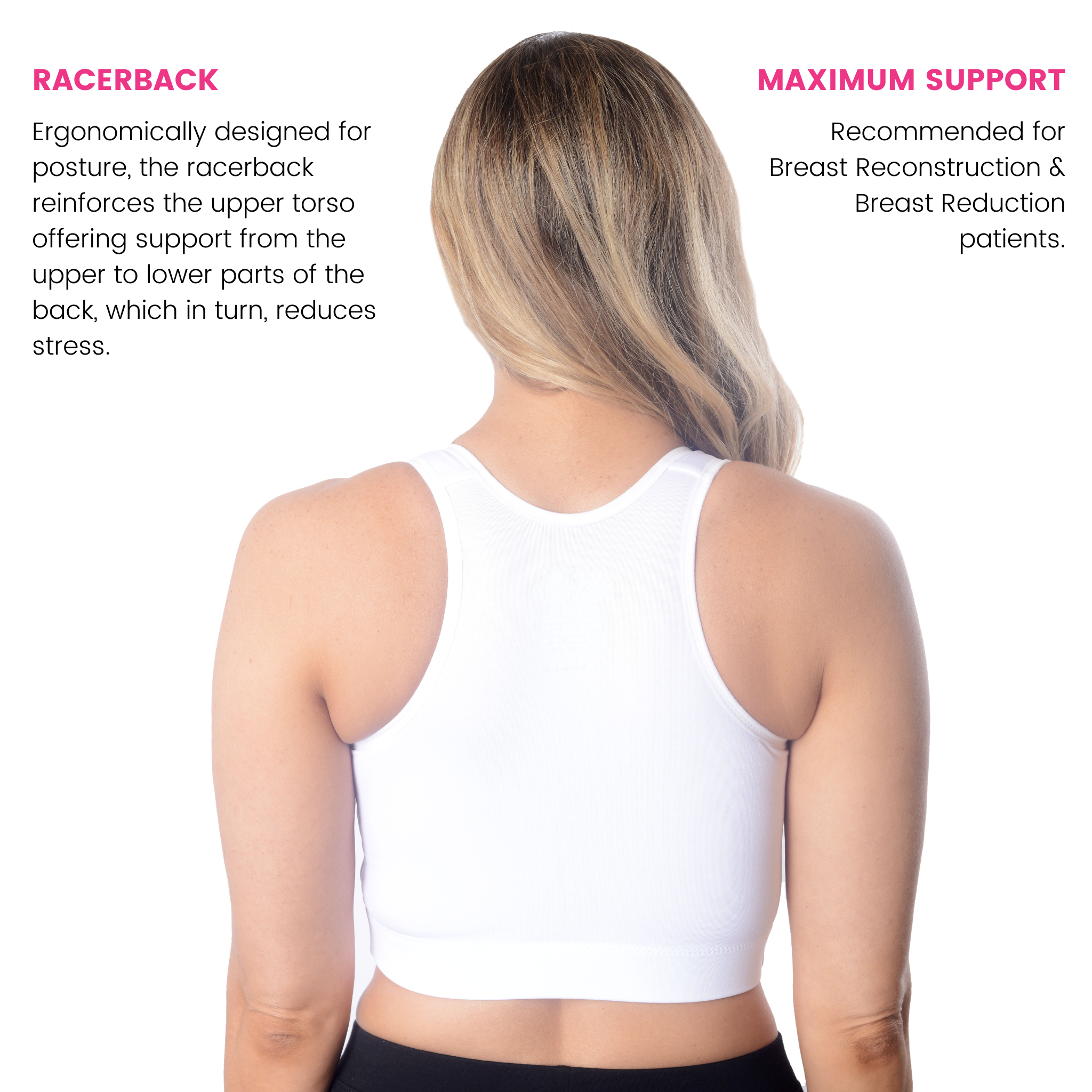 Medical Post-Op Comfort Bra - White and Black Bundle