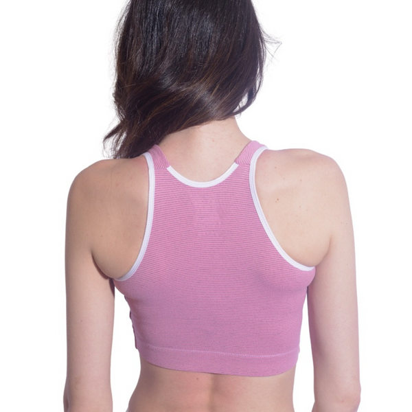 Sports Bra - Pink & Gray