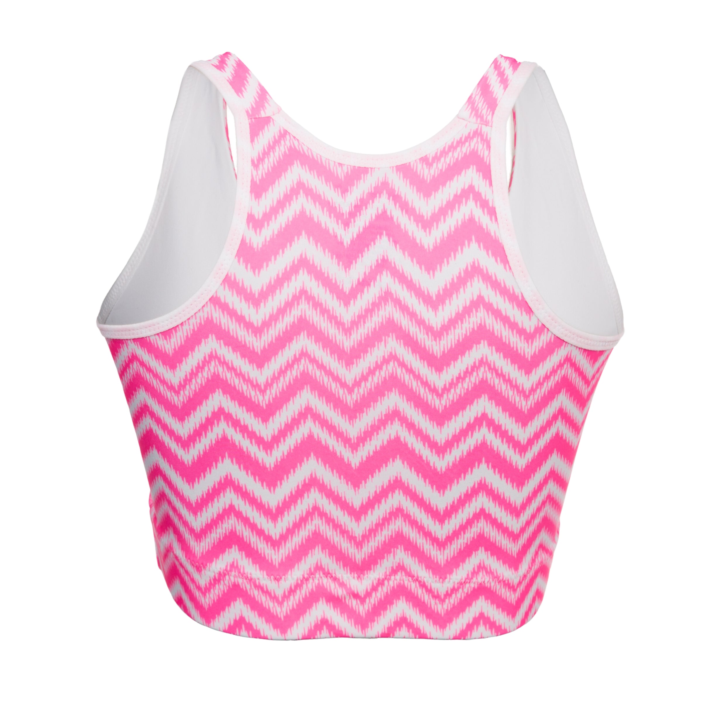Sports Bra - Pink Zig Zag