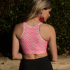 Sports Bra - Pink Zig Zag