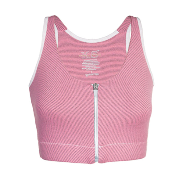 Sports Bra - Pink & Gray