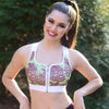 Surgical Support Snap Bra - Green Floral