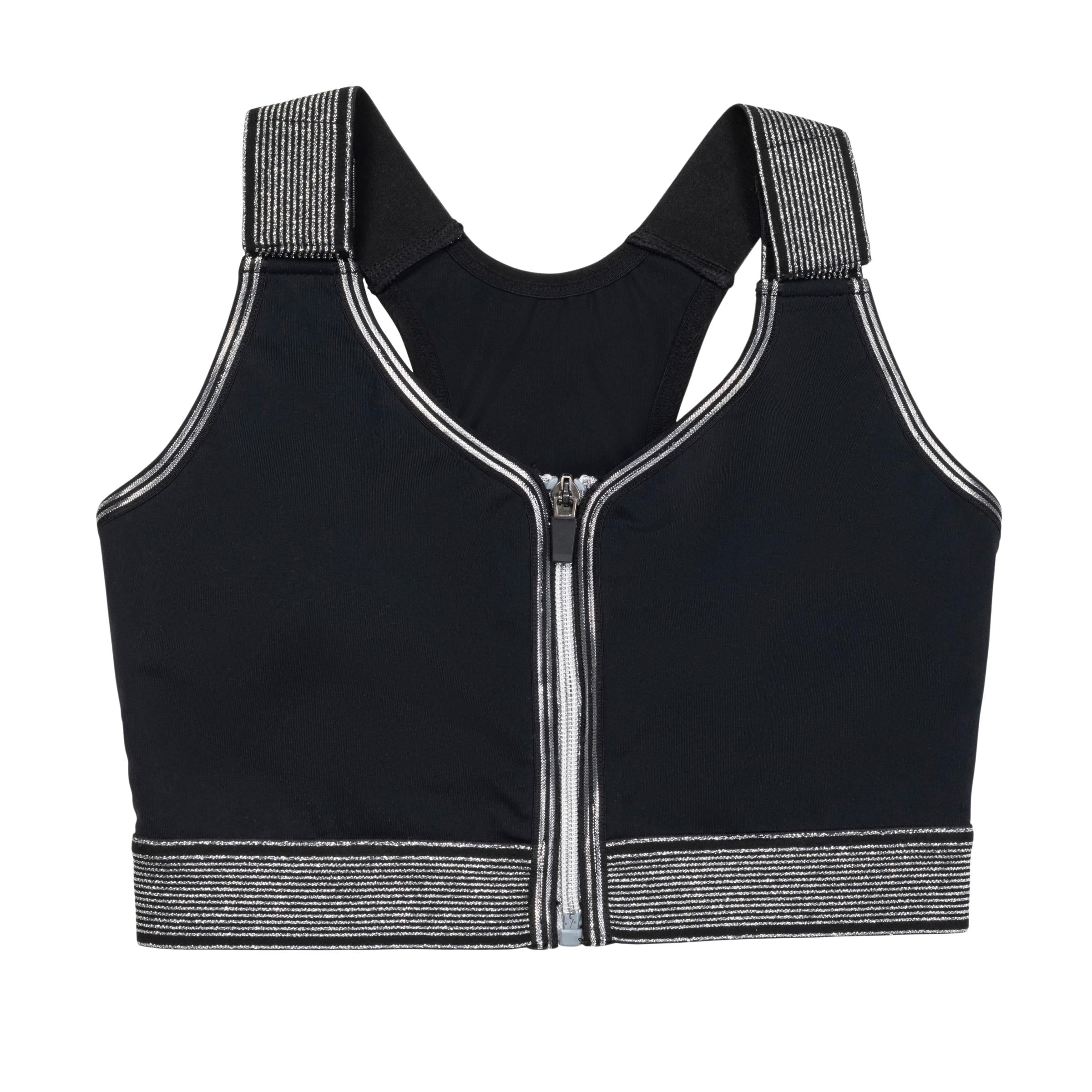 Support Bra - Black & Silver
