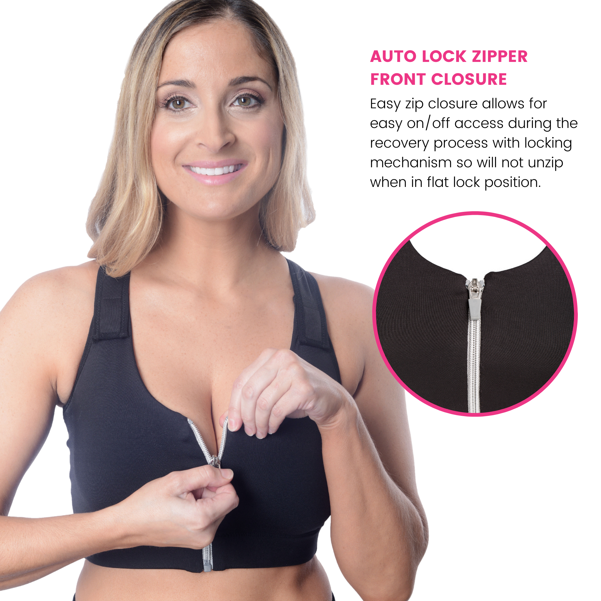 Medical Post-Op Comfort Bra - White and Black Bundle