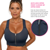Medical Mastectomy Front Closure Comfort Bra - Black