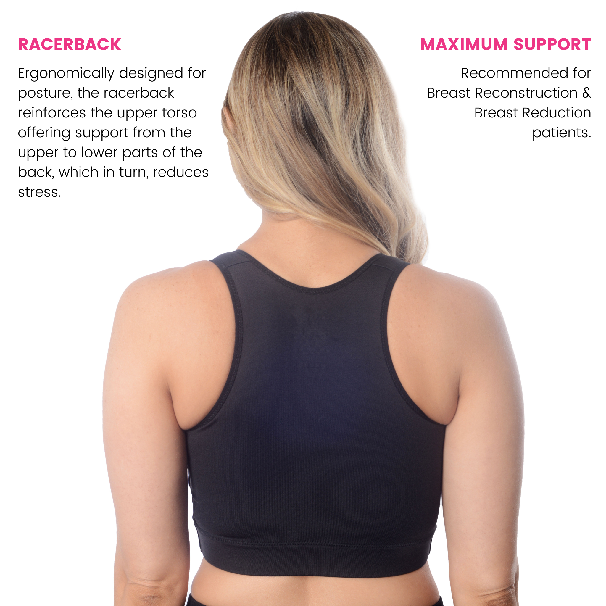 Medical Post-Op Comfort Bra - White and Black Bundle