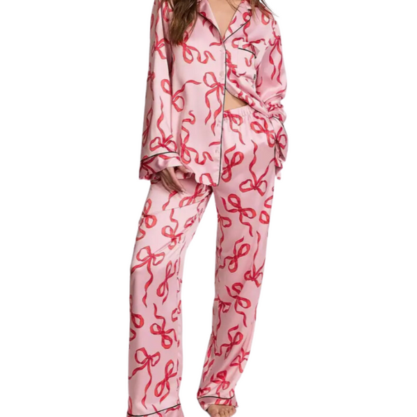 Wrapped in Bow's - Long Sleeve & Pant - PJ Set