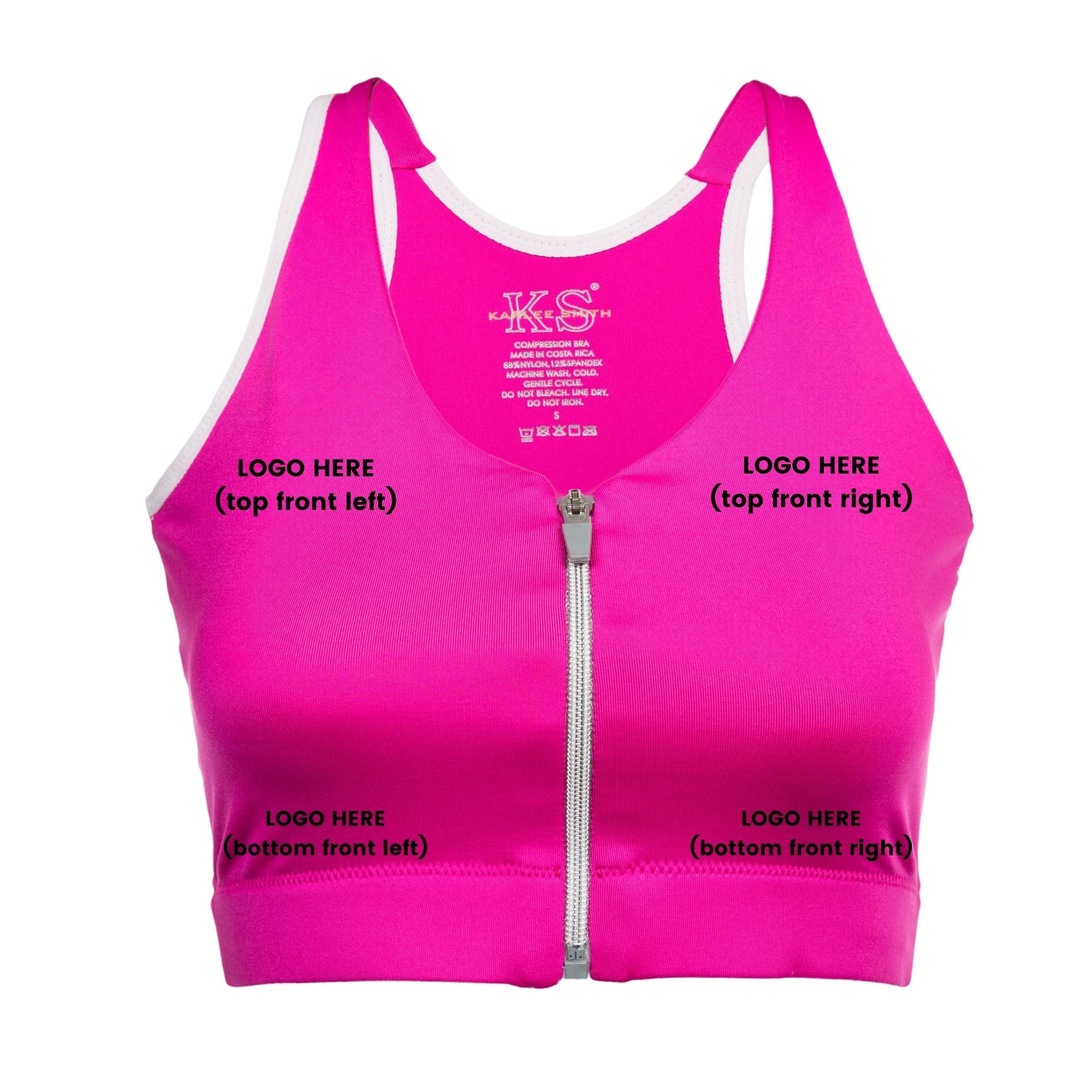 Medical Customized Post Op Bra - Hot Pink