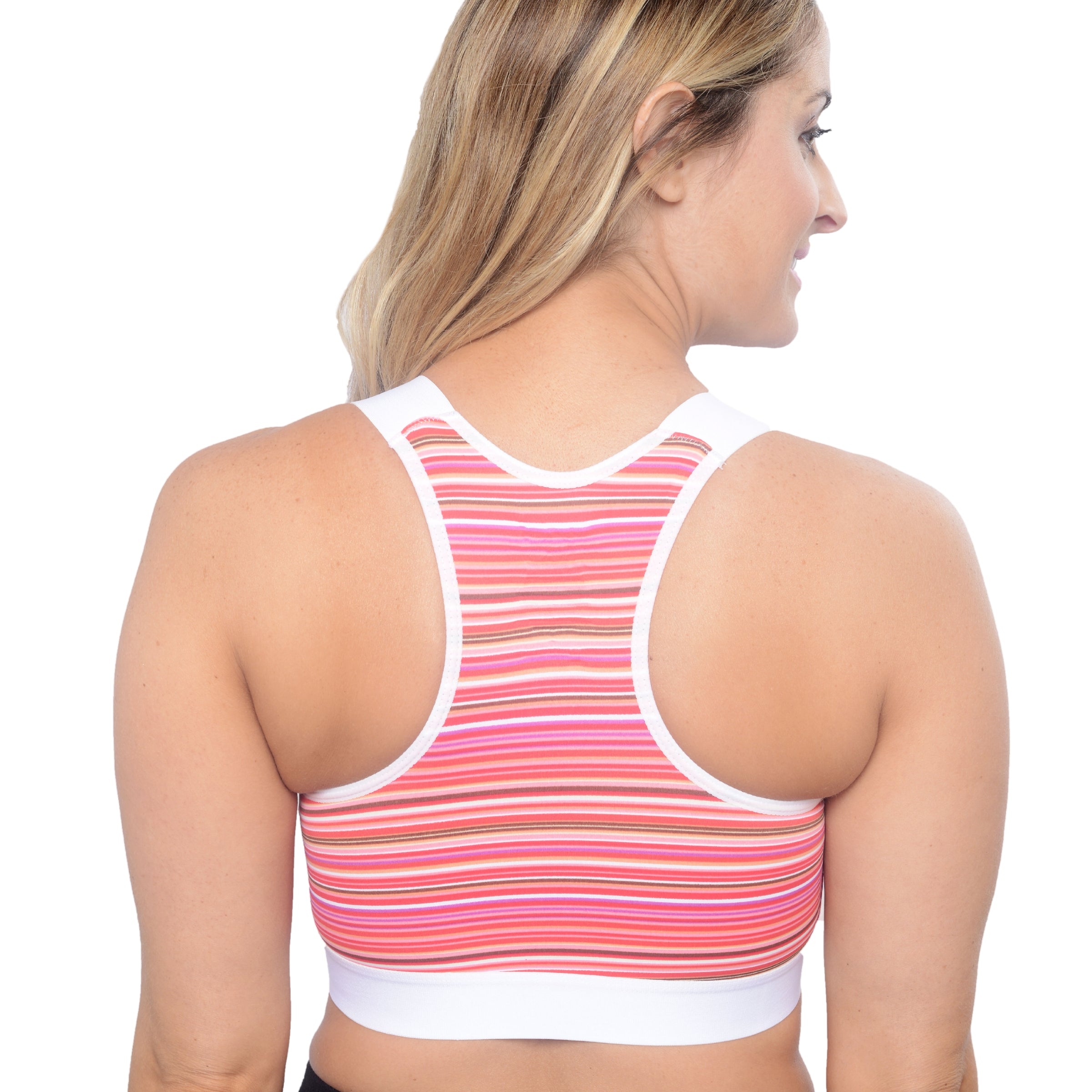 Surgical Support Bra - Red Stripe
